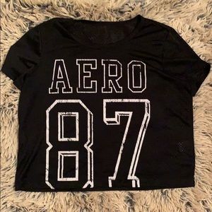 cropped Aeropostale tee